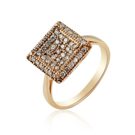 Goldankauf in Köln - Goldschmuck - Schmuck - Damenring mit Diamanten aus 750 Rotgold – 0,50 ct