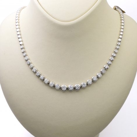 Collier Weißgold 18k mit Brillanten 3,96 ct